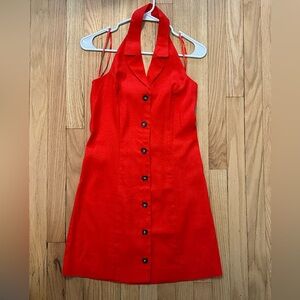 Monteau Halter Button-Down Dress